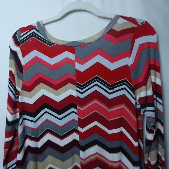 Reborn J Chevron Print Multi Color A Line Dress - Picture 5 of 7